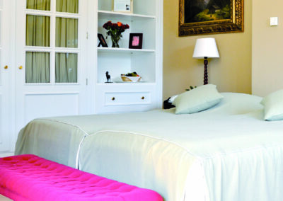 Bett in der Suite Maximilian
